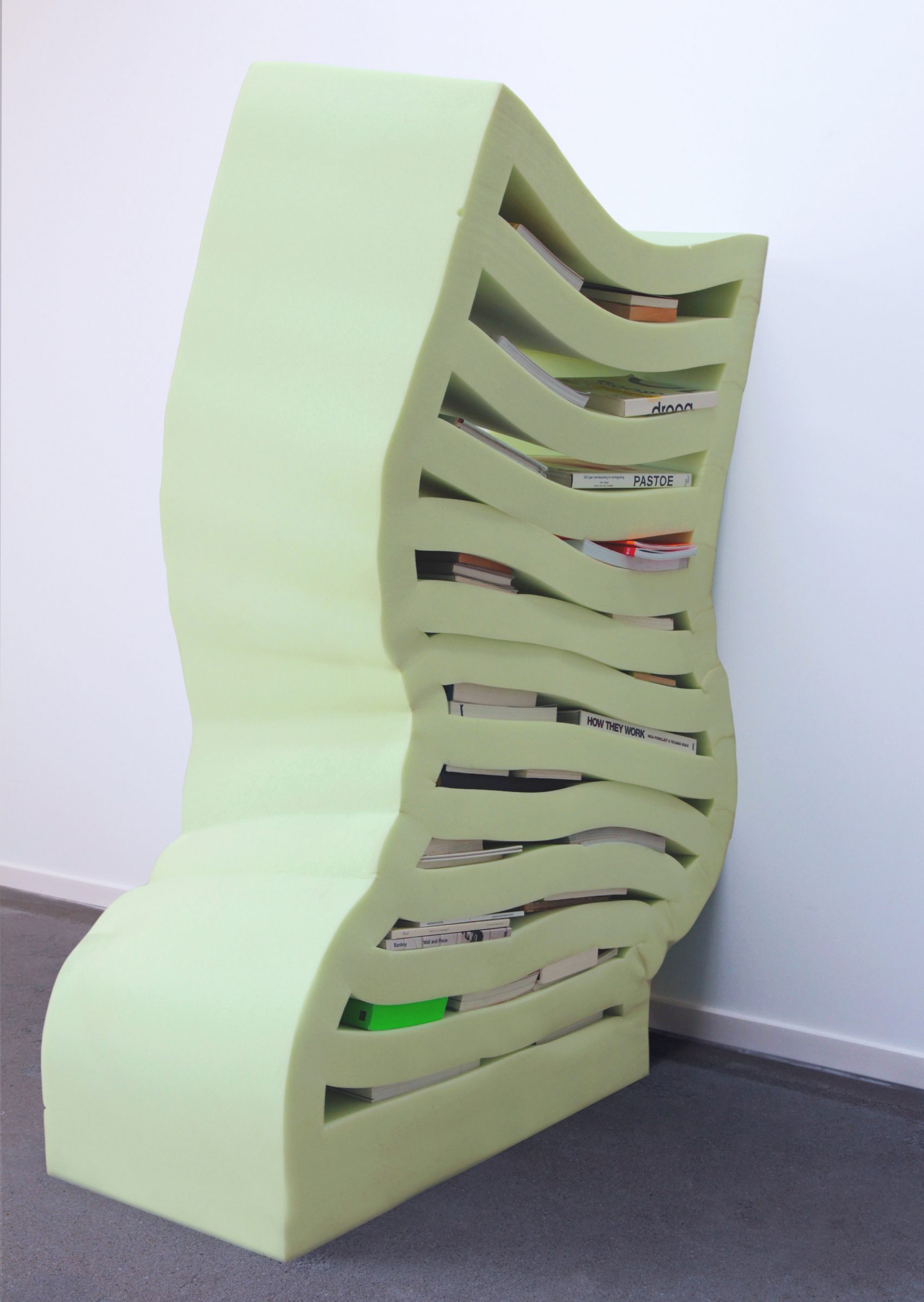 Foam bookshelf